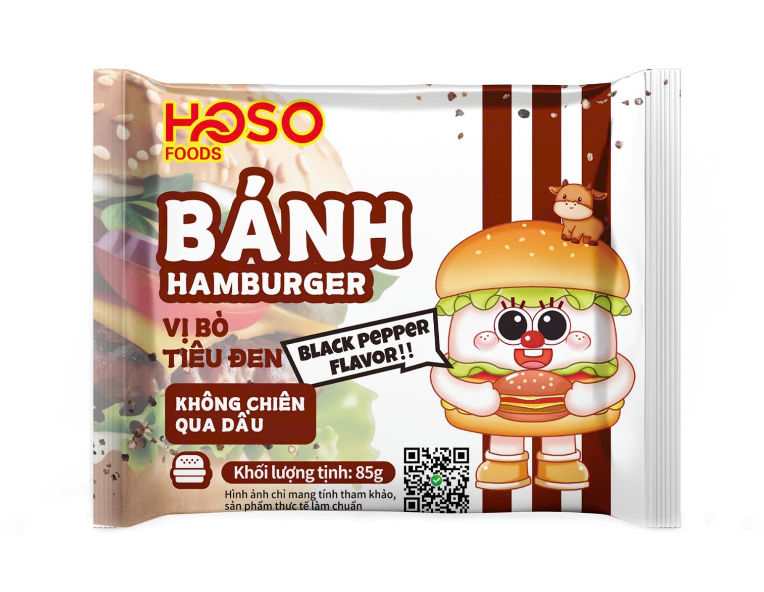 BÁNH HAMBURGER VỊ BÒ TIÊU ĐEN