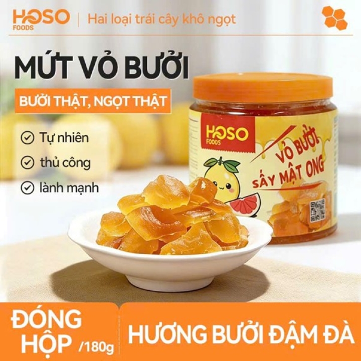 VỎ BƯỞI SẤY MẬT ONG