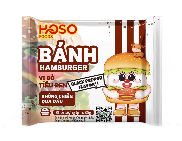 BÁNH HAMBURGER VỊ BÒ TIÊU ĐEN